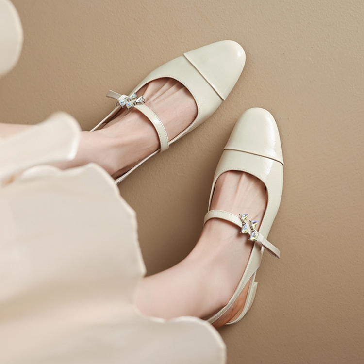 French Fairy Style Chunky Heel Backless Open-Toe Sandals for Women - Elegant Spliced Design, Perfect for Y2K and Summer Fashion