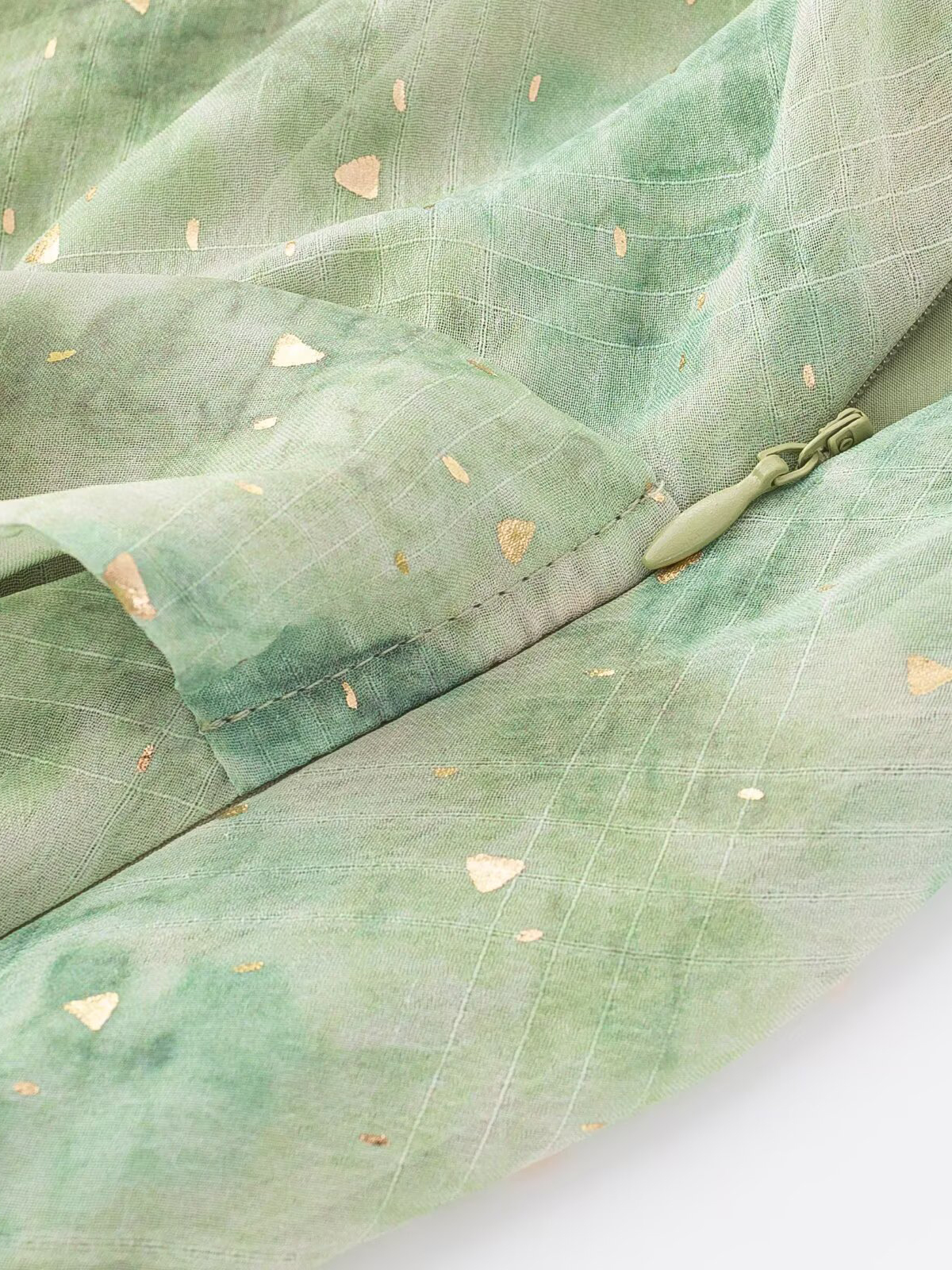 French Green Gradient V-Neck Dress for Women - Summer 2025 Long Vacation Style Dress, Trendy and Stylish French Green Gradient V-Neck Dress for Women - Summer 2025 Long Vacation Style Dress, Trendy and Stylish