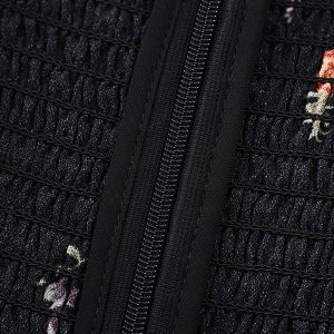 French Style Black Floral Spaghetti Strap Dress - Women's Summer Vacation Dress - Trendy Short Design for Effortless Elegance