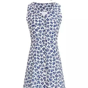 French-Style Blue Vacation Short Dress for Women - 2025 Summer Collection, Petite Fit, Effortless Elegance