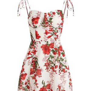 French-Style Floral Vacation Short Dress 2025 Summer Women's Petite Slim Fit Y2K Fashion