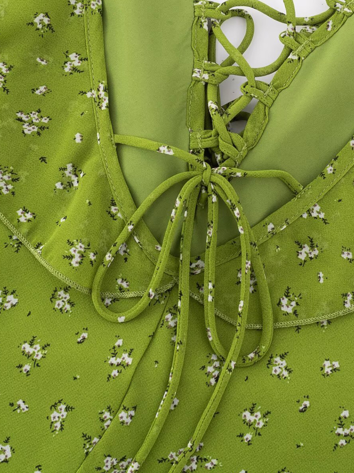 French Style Green Floral Spaghetti Strap Dress for Women - 2025 Summer Vacation Long Skirt with Diagonal Cut French Style Green Floral Spaghetti Strap Dress for Women - 2025 Summer Vacation Long Skirt with Diagonal Cut