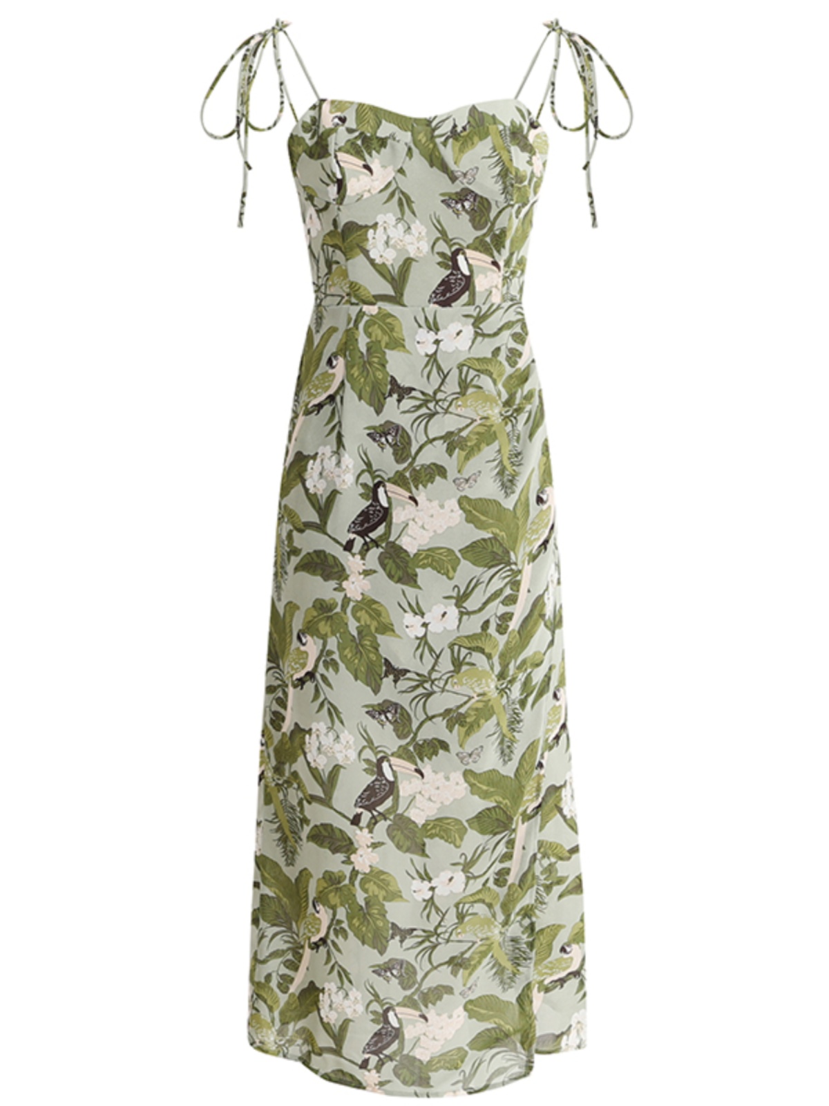 French-Style Green Sling Dress - Summer 2025 Women's Slim Fit Vacation Dress French-Style Green Sling Dress - Summer 2025 Women's Slim Fit Vacation Dress