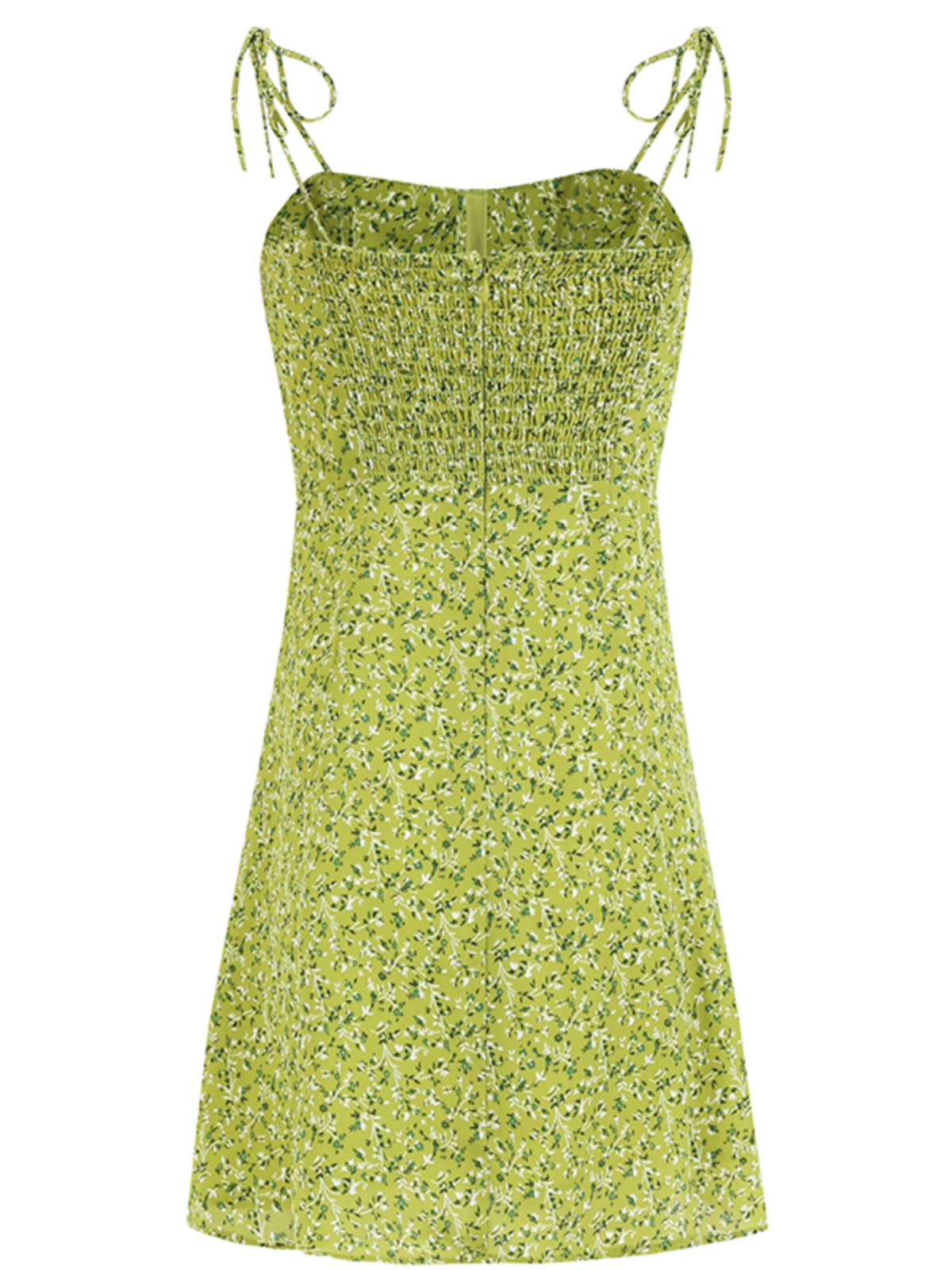 French-Style Green Spaghetti Strap Vacation Dress for Petite Women - 2025 Summer Fashion French-Style Green Spaghetti Strap Vacation Dress for Petite Women - 2025 Summer Fashion