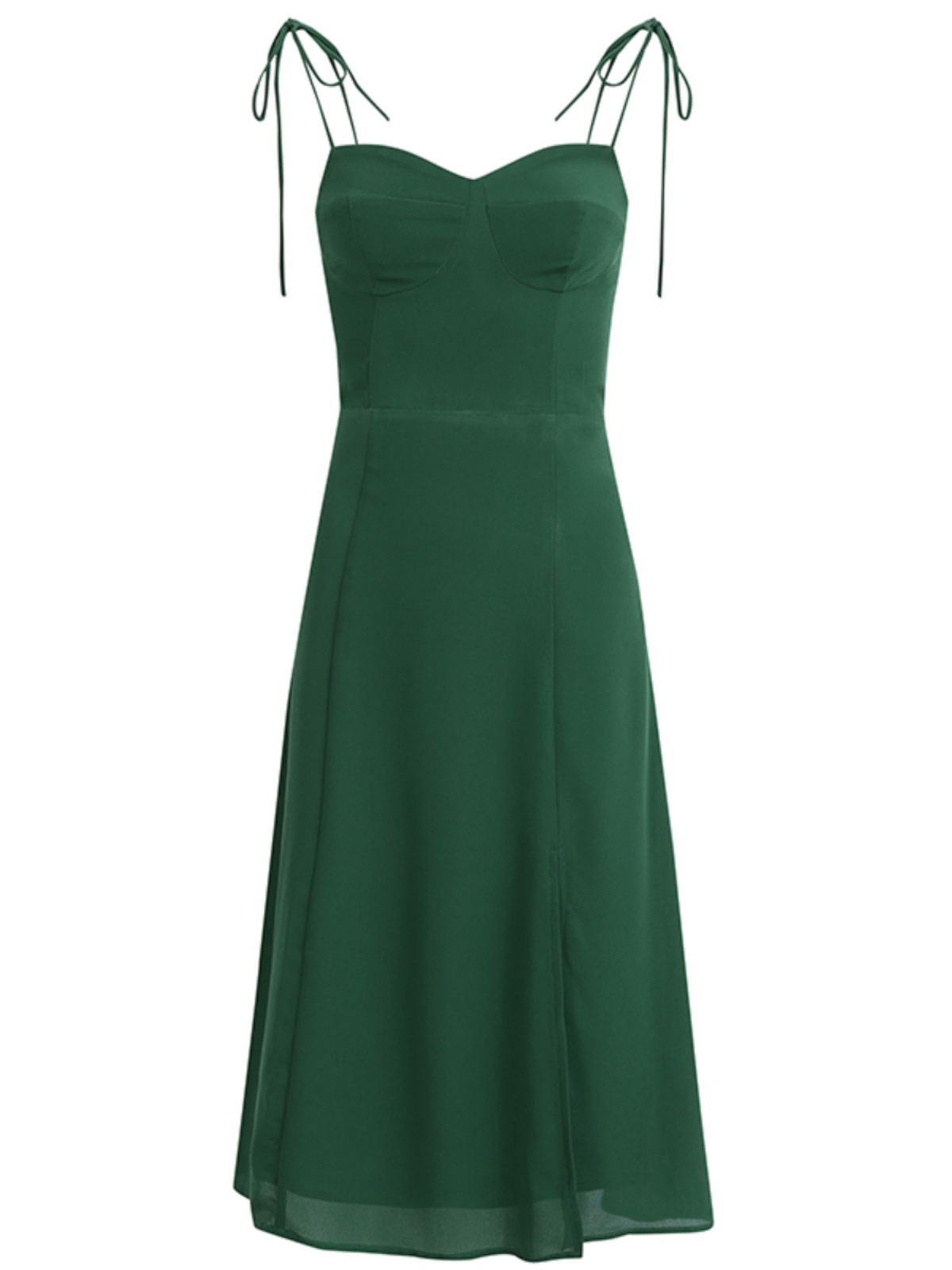 French Style Green Summer Dress 2025 with Side Slit and Spaghetti Straps - Women's Vacation Maxi Dress French Style Green Summer Dress 2025 with Side Slit and Spaghetti Straps - Women's Vacation Maxi Dress