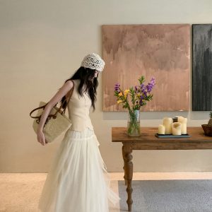 French-Style Lapel Faux Placket Knitted Vest for Women - Summer 2025 Slim-Fit T-Shirt Top, Flattering Casual Fashion