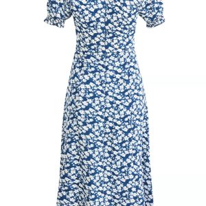 French-Style Long Blue Dress for Women - 2025 Summer Vacation Fashion, Elegant and Chic Look, Inspired by Zhong Chuxi