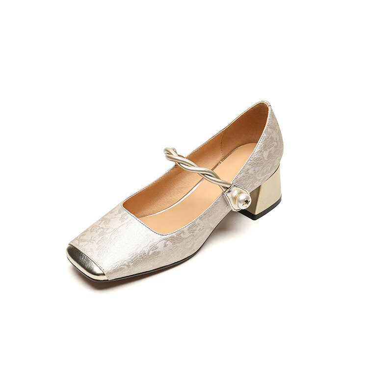 French Style Low-Heeled Mary Jane Shoes for Women - Genuine Leather Square Toe, Trendy Italian Design French Style Low-Heeled Mary Jane Shoes for Women - Genuine Leather Square Toe, Trendy Italian Design