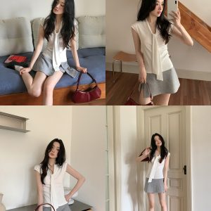 French-Style Off-Shoulder Short Sleeve T-Shirt for Women, Summer 2025 Slim-Fit V-Neck Top, Trendy Casual Wear