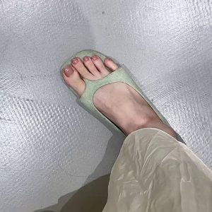 French Style Sheepskin Height-Increasing Thong Sandals for Women - Versatile Slip-On Roman Flip-Flops for Outdoor Wear