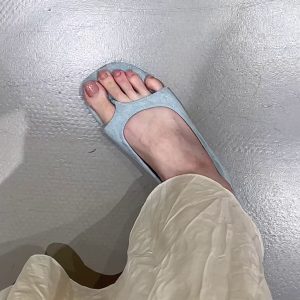 French Style Sheepskin Height-Increasing Thong Sandals for Women - Versatile Slip-On Roman Flip-Flops for Outdoor Wear