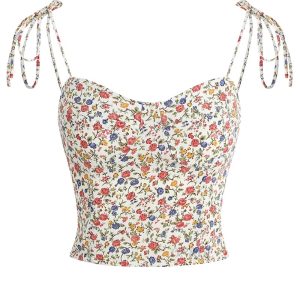 French-Style V-Neck Vacation Camisole - Slim Fit Summer Top for Spicy Girls - 2025 Fashion Essential