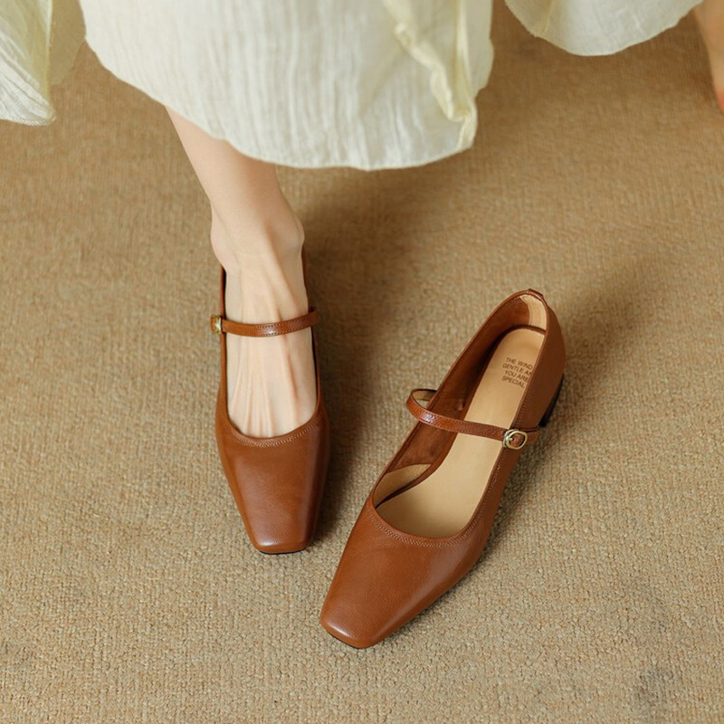 French Style Versatile High Heels for Women with Gentle Mary Jane Strap - Elegant Italian-Inspired Footwear