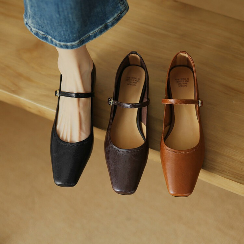 French Style Versatile High Heels for Women with Gentle Mary Jane Strap - Elegant Italian-Inspired Footwear