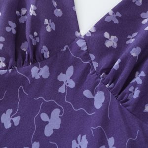 French Vintage Backless Floral Halter V-Neck Dress for Summer 2025 - Chic Vacation Style