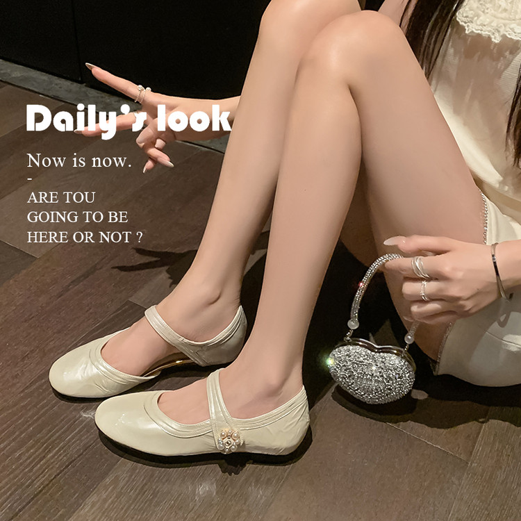 French Vintage One-Strap Side-Cut Mary Jane High Heels for Women - Fashionable and Versatile, Perfect for Stylish Outfits