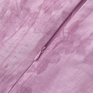 French Vintage Purple Jacquard Dress for Women - 2025 Summer Flying Sleeve Long Dress in 90s Inspired Style