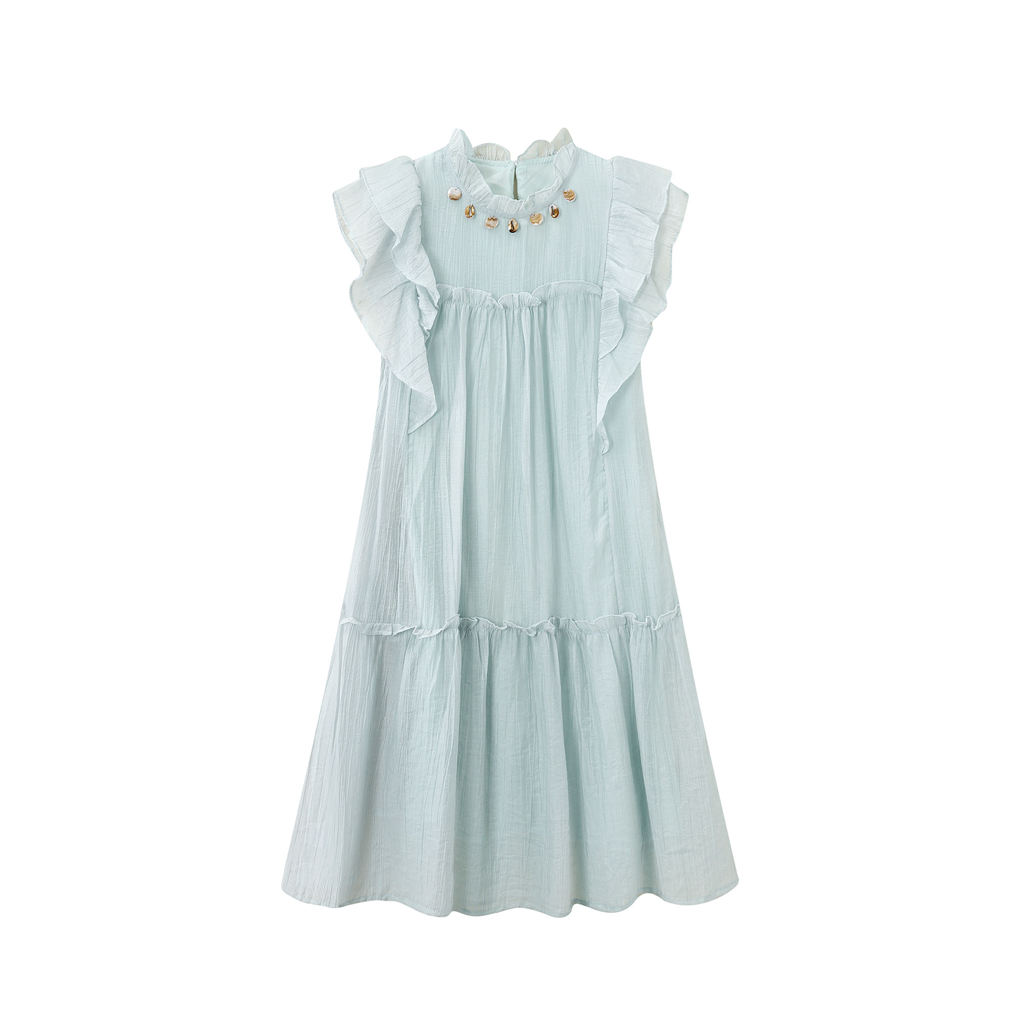 Fresh Blue Petite Princess Dress for Women - Sweet Age-Reducing Summer Style Cake Dress