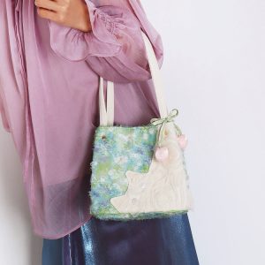 Fresh Style Cat Basket Bag for Women - Light Spring Green Crossbody Tote Bucket Bag - Trendy Spring Fashion Accessory