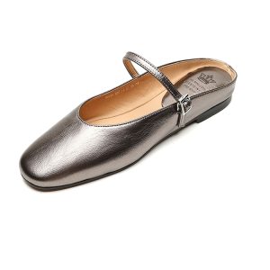 Genuine Leather Baotou Half Slippers Women’s Flat Sandals with One Strap - Soft Bottom Italian Style Footwear