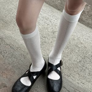 Genuine Leather Round Toe Cross Strap Ballet Flats for Women - Comfortable Spring Slip-On Shoes