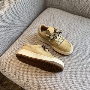 Genuine Leather White Sneakers for Women - 2025 Spring Korean Style Thick-Soled Round-Toe Lace-Up Casual Versatile Shoes