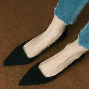 Giant Soft Cat Heel High Heels for Women - 2025 Pointed Toe Sheep Faux Leather Thin Heels, Trendy Y2K Style