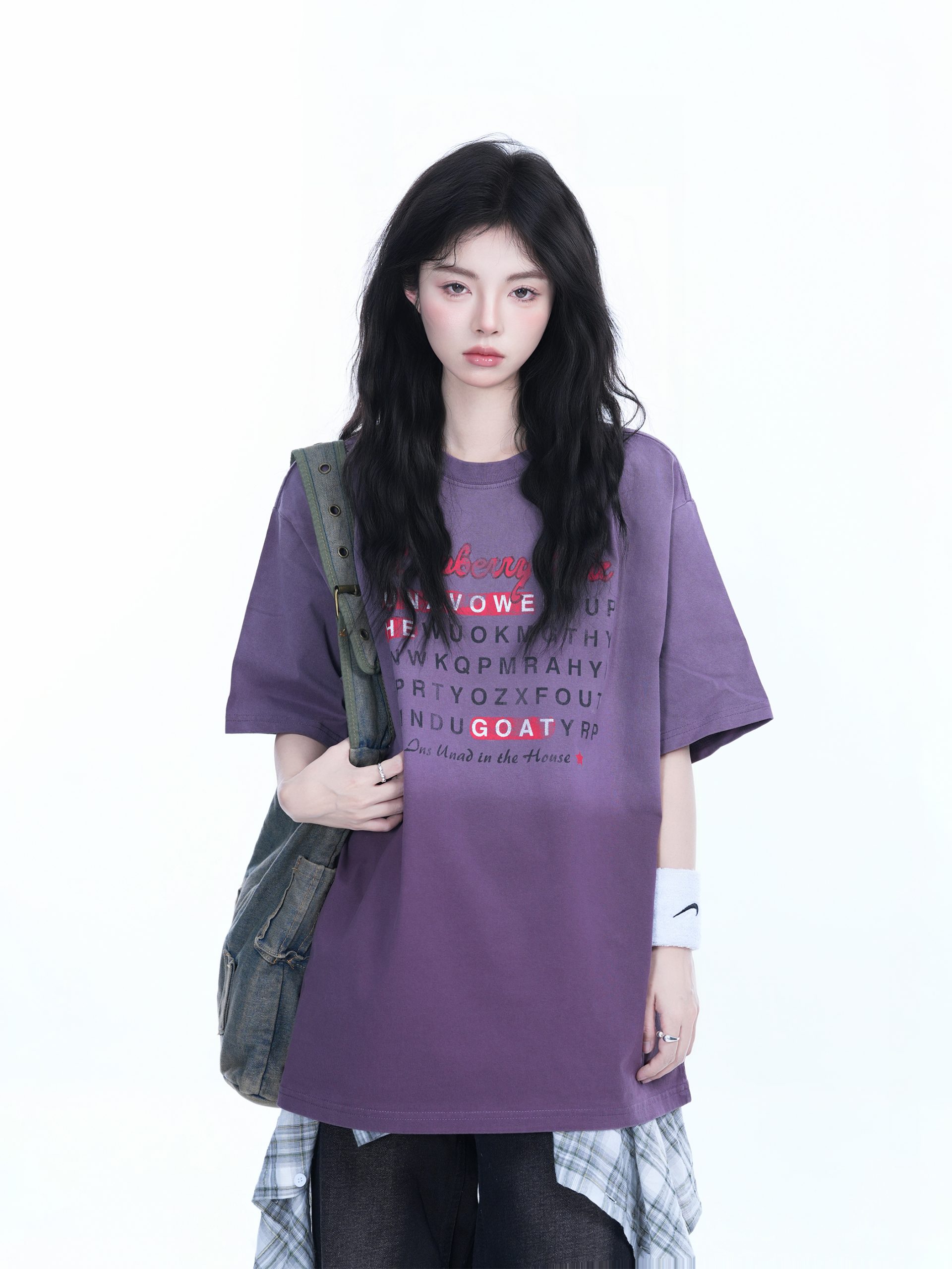 Gradient Round Neck Short Sleeve T-Shirt for Women - American Street Style, Casual Loose Fit, Summer 2023 Fashion Gradient Round Neck Short Sleeve T-Shirt for Women - American Street Style, Casual Loose Fit, Summer 2023 Fashion