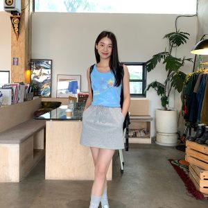 Graffiti Printed Camisole for Women - Summer Slim Fit Short Top, Trendy Street Style, Casual Wear, Urban Fashion