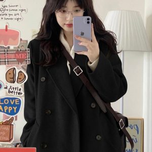 Gray Coffee Cashmere Long Coat for Women - 2024 Winter Korean Style High-End Thick Down Jacket Outerwear