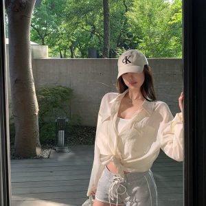 Gray Drawstring Slim-Fit Casual Pants for Women - Versatile Hip-Hugging Summer Sports Shorts