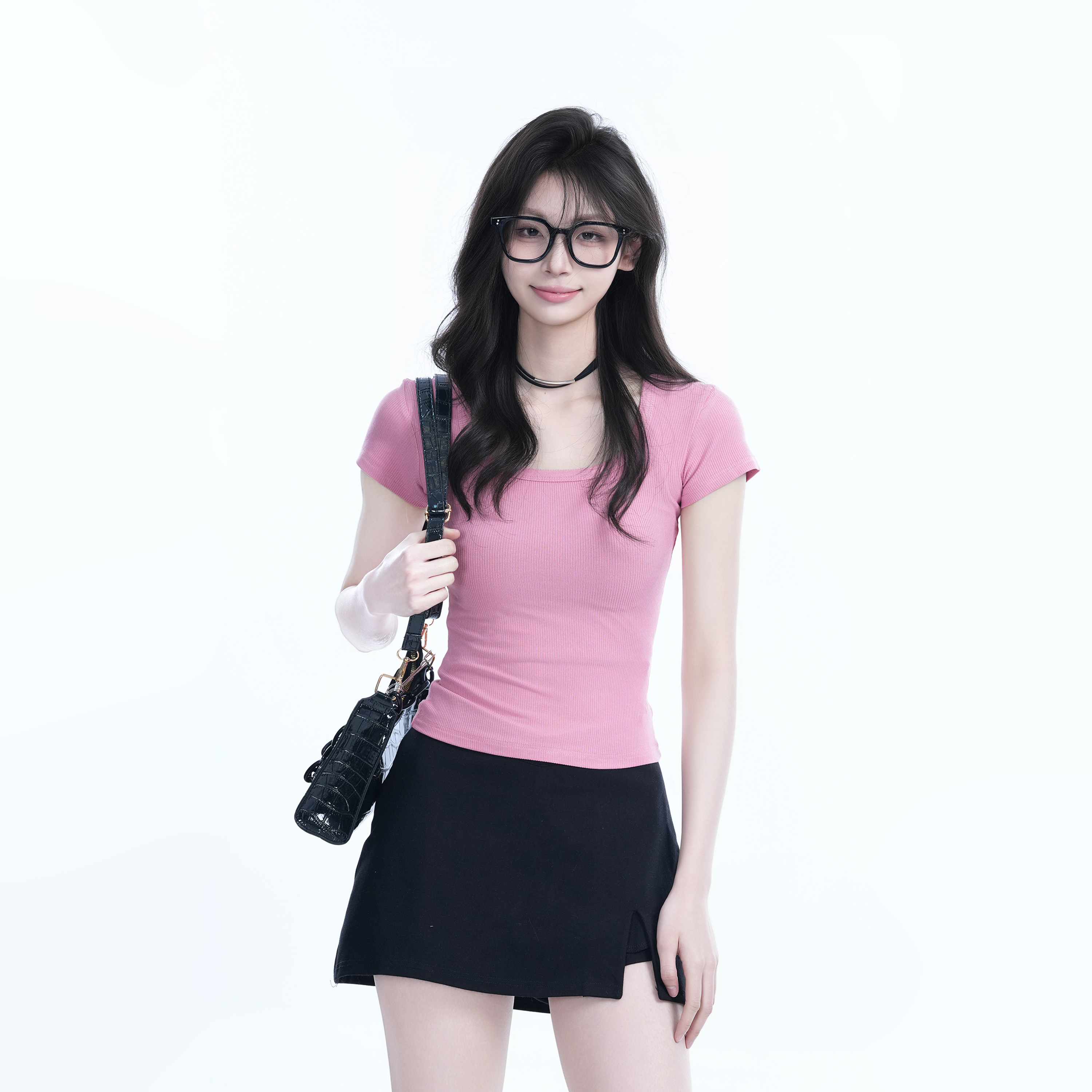 Gray Slim Fit Short-Sleeve U-Neck T-Shirt for Women, Summer Sports Base Layer, Casual Essential