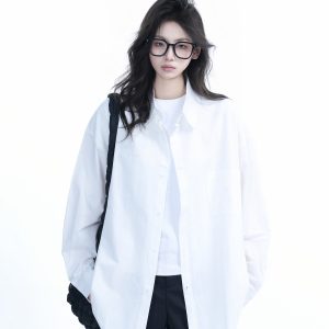 Green Solid Color Long Sleeve Shirt for Women - 