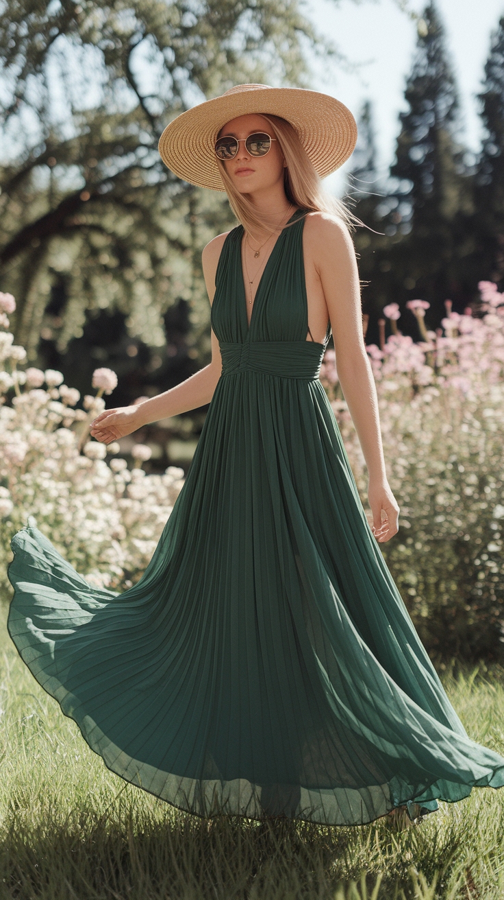 Elevate Your Look with Green Maxi Dresses outfit idea
