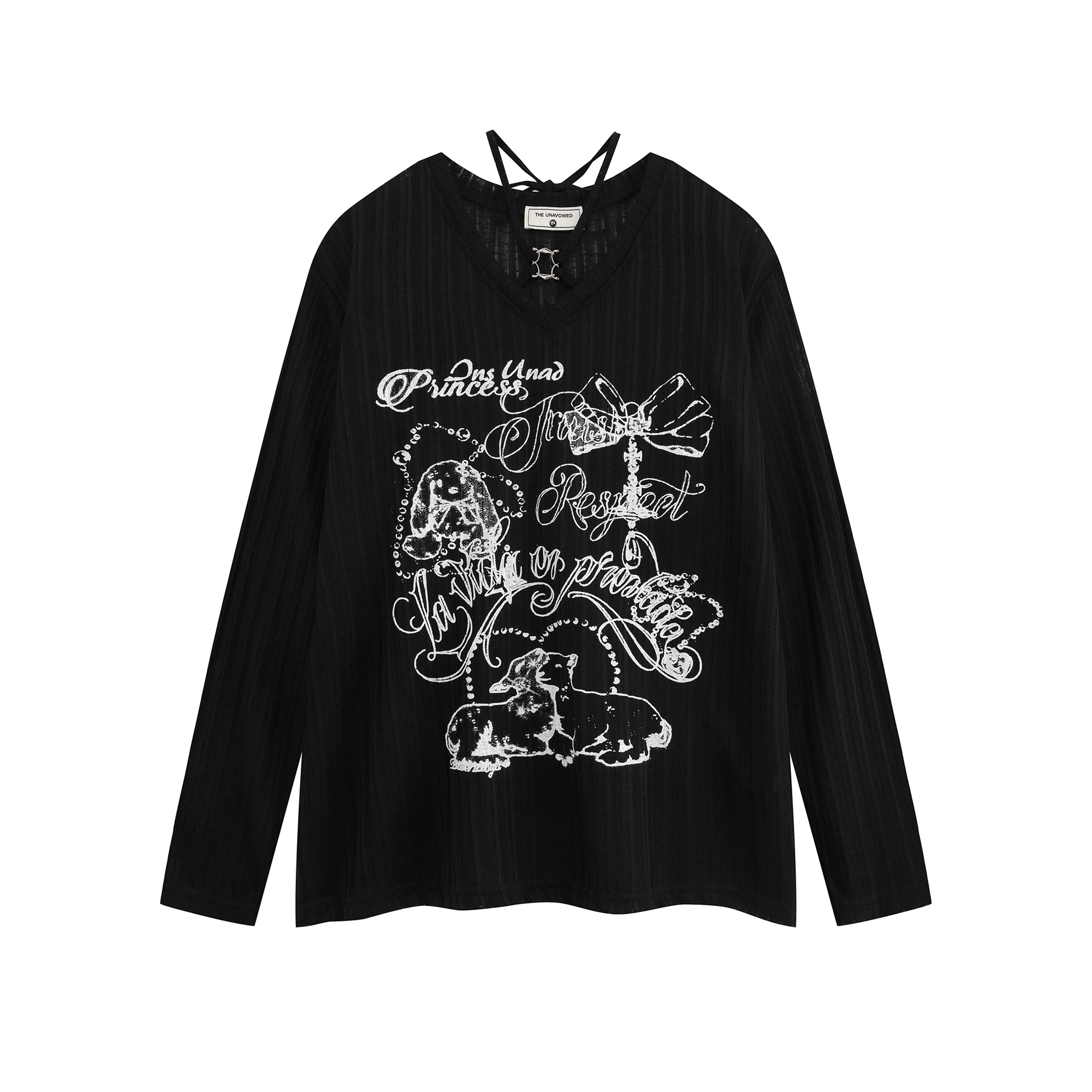 Hand-Painted Graffiti Long Sleeve T-Shirt for Women - American Streetwear, Sun Protection, Loose Fit, Perfect for Y2K Style Hand-Painted Graffiti Long Sleeve T-Shirt for Women - American Streetwear, Sun Protection, Loose Fit, Perfect for Y2K Style