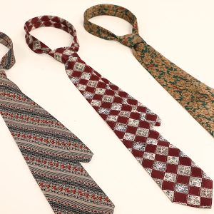 Handmade American Retro Floral Patterned Long Tie Shirt - High-End Niche Fashion Accessory for Stylish Outfits