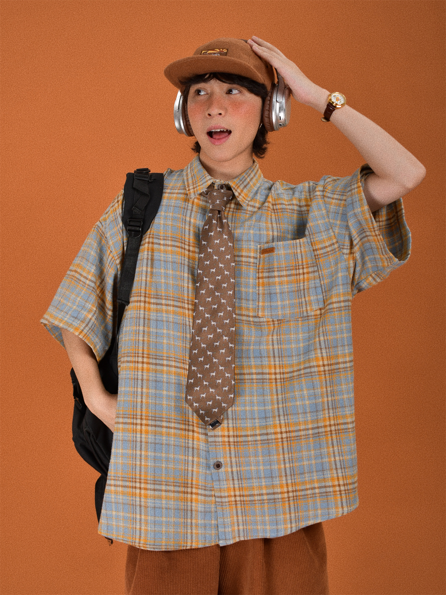 Handmade American Vintage Brushed Plaid Short Sleeve Shirt for Men and Women – Casual Versatile Fashion Staple, New Arrival Handmade American Vintage Brushed Plaid Short Sleeve Shirt for Men and Women – Casual Versatile Fashion Staple, New Arrival