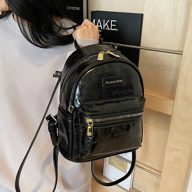 Handmade Cute Embossed Small Backpack for Women - Niche Design Double Shoulder Bag for Trendy Style Handmade Cute Embossed Small Backpack for Women - Niche Design Double Shoulder Bag for Trendy Style