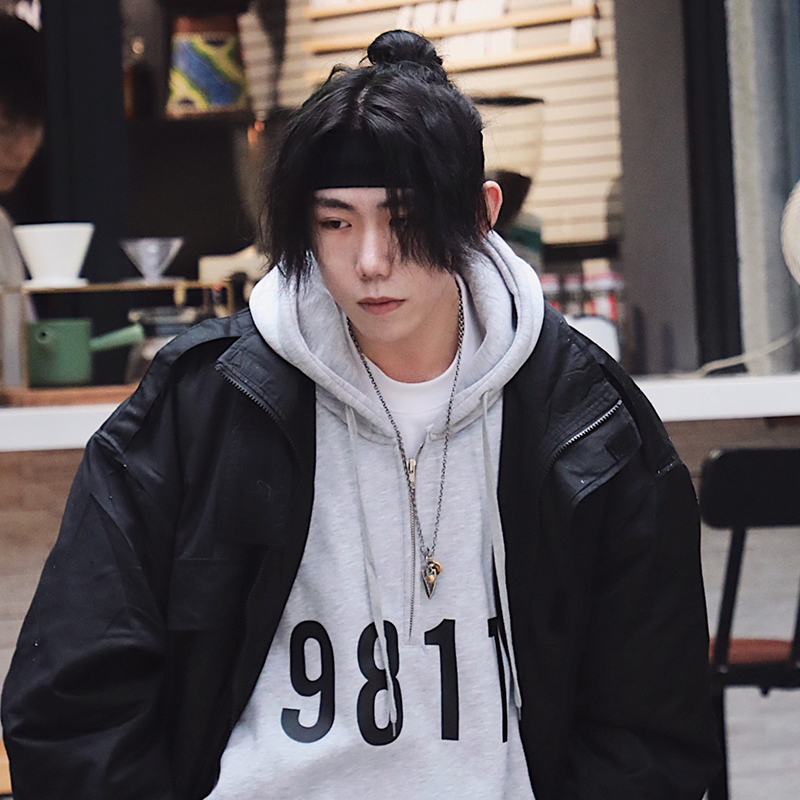 Handmade Dark Style Headbands - Versatile Hip-Hop Streetwear, Japanese Hair Accessories for Men and Women, Trendy Fashion Accessory