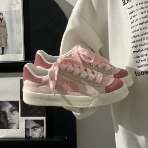Harajuku Style White Sneakers for Couples - Lightweight, Breathable, Soft Sole Casual Skate Shoes for Summer