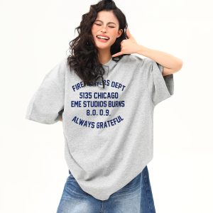 Heavyweight American Vintage Flocked Letter Short Sleeve T-Shirt for Women - Loose Fit, Versatile Summer Tee, 90s Inspired Fashion