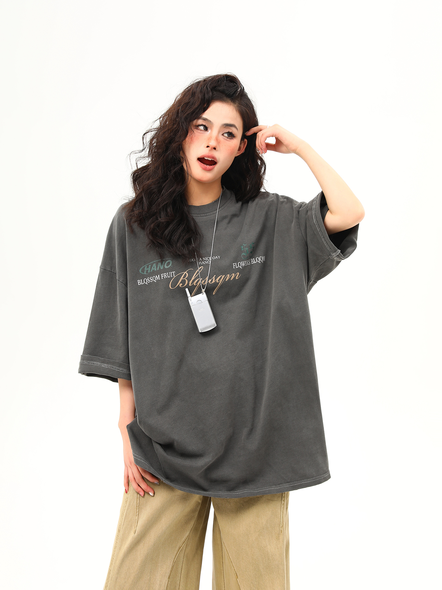 Heavyweight American Vintage Wash Short Sleeve T-Shirt for Men and Women, Loose Fit, Versatile Couple Top, Retro Style Fashion Heavyweight American Vintage Wash Short Sleeve T-Shirt for Men and Women, Loose Fit, Versatile Couple Top, Retro Style Fashion