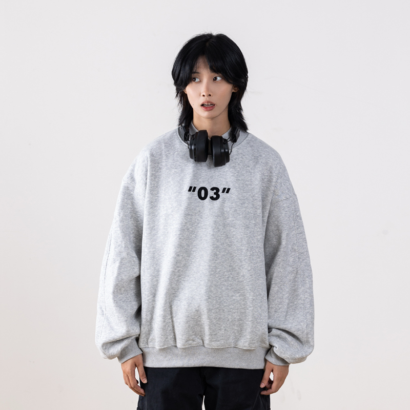 Heavyweight Basic Sweatshirt for Men, Small Collar, Loose Fit, Thickened Fleece Top for Spring 2025, Casual Streetwear Style Heavyweight Basic Sweatshirt for Men, Small Collar, Loose Fit, Thickened Fleece Top for Spring 2025, Casual Streetwear Style