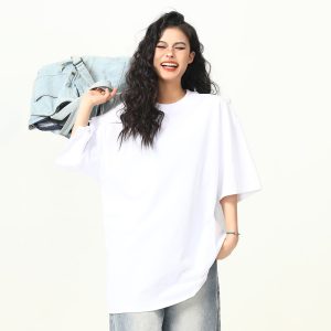 Heavyweight Solid Color Short Sleeve T-Shirt for Men and Women, Loose Fit, Versatile Base Layer, Casual Unisex Fashion Top