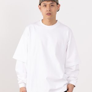 Heavyweight Two-Piece Long Sleeve T-Shirt for Men - Regular Fit Casual Base Layer Top for Spring and Autumn Fashion