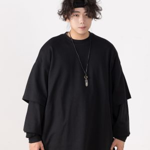 Heavyweight Two-Piece Long Sleeve T-Shirt for Men - Regular Fit Casual Base Layer Top for Spring and Autumn Fashion