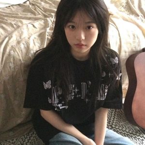 High-End 3D Butterfly Embroidered Letter Short Sleeve T-Shirt for Women - American Style, Summer 2025 Heavyweight Couple's Top