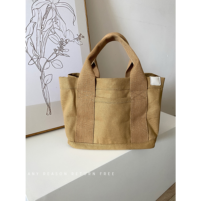 High-End Canvas Tote Bag for Women, Versatile Fashionable Lunch Bag, Chic Everyday Handbag