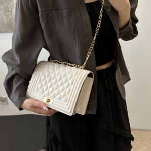 High-End Diamond-Pattern Crossbody Bag - 2025 Versatile Small Square Shoulder Bag for Casual Fashion