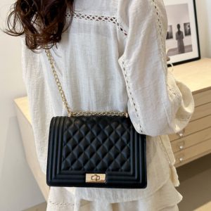 High-End Diamond-Pattern Crossbody Bag - 2025 Versatile Small Square Shoulder Bag for Casual Fashion
